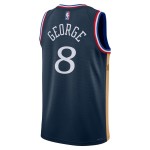 Maillot NBA Philadelphia 76ers Paul George Nike 2025-26 City Edition Navy Swingman - Homme